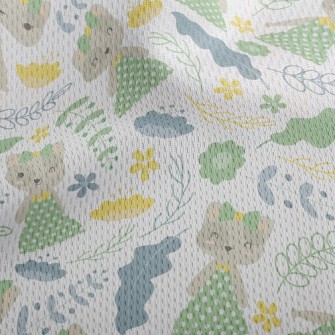 Kitten Wears Elegant Dotted Ou Athletic Mesh Flat Back