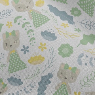 Kitten Wears Elegant Dotted Ou Chiffon