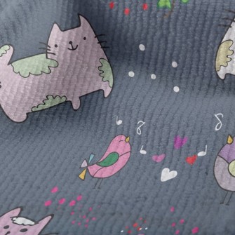 Psychedelic Cats And Birds Terry