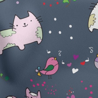 Psychedelic Cats And Birds Stretch Ponte