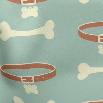 Dog Collar With Bones Stretch Ponte