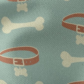 Dog Collar With Bones Waterproof Canvas