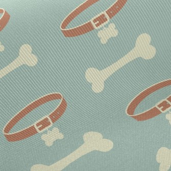 Dog Collar With Bones Twill