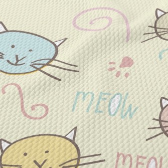 Daze Little Cat With Eyes Birdseye Piqué