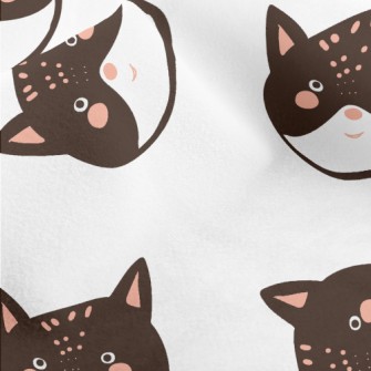 Blushing Big-headed Cat Micro Fleece