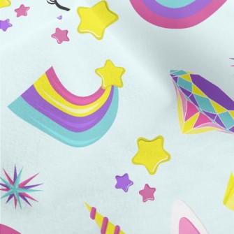 Colorful Rainbow Unicorn Micro Fleece
