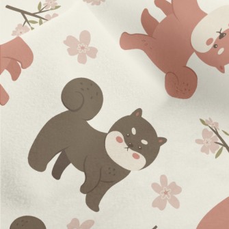 Cute Serious Akita Dog Micro Fleece