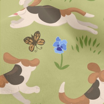 Running Beagle Micro Fleece