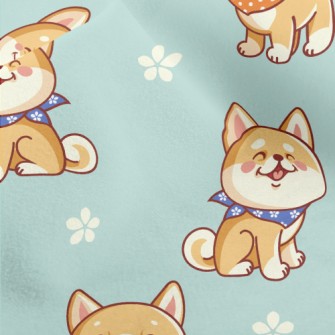Healing Smiling Shiba Inu Micro Fleece