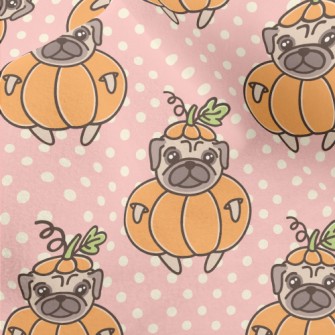 Pug In Pumpkin Outfit Micro Fleece