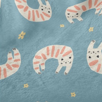 Curved Striped Cat Minky