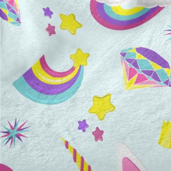 Colorful Rainbow Unicorn Minky