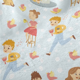 Leisurely Afternoon Tea People Minky