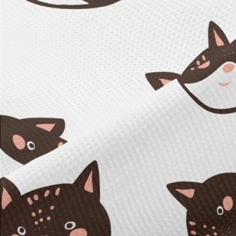 Blushing Big-headed Cat Piqué