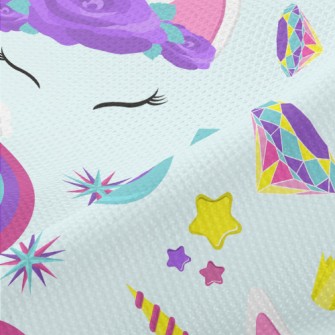 Colorful Rainbow Unicorn Piqué