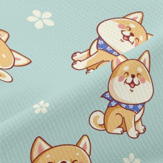 Healing Smiling Shiba Inu Piqué