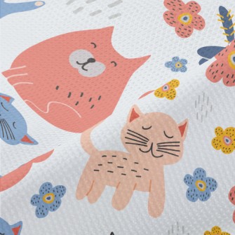 Kids Doodle Cat Piqué