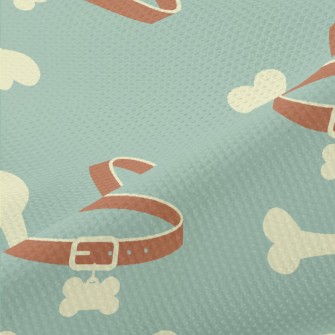 Dog Collar With Bones Piqué