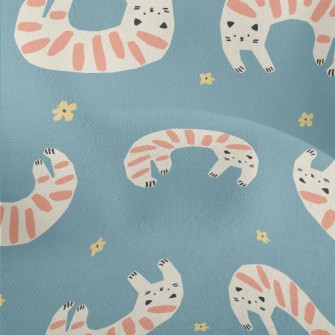 Curved Striped Cat Lightweight Performance Linen
