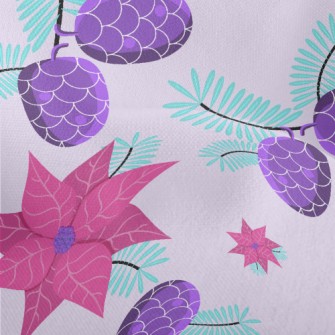 Christmas Floral Decoration Lightweight Performance Linen