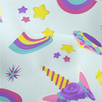Colorful Rainbow Unicorn Lightweight Performance Linen