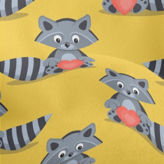 Striped Raccoon Heart Lightweight Performance Linen