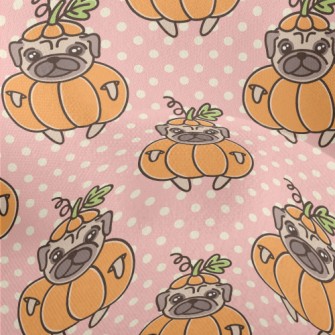 Pug In Pumpkin Outfit Lightweight Performance Linen