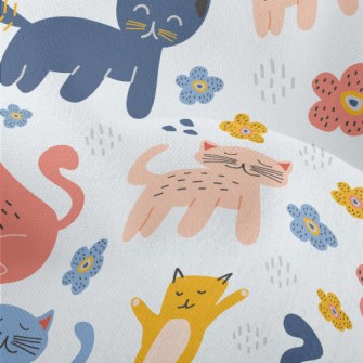 Kids Doodle Cat Lightweight Performance Linen