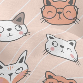 Kitten Funny Expression Lightweight Performance Linen