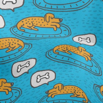 Puppy Dreams About Dog Bones Lightweight Performance Linen