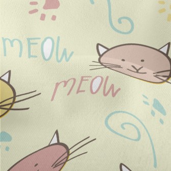 Daze Little Cat With Eyes Lightweight Performance Linen