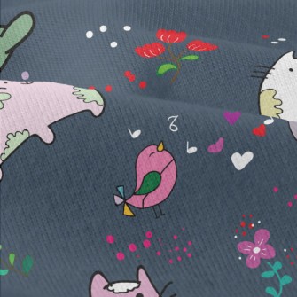 Psychedelic Cats And Birds Modern Jersey