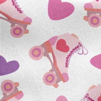 Love Roller Skates Jersey Backed Fleece