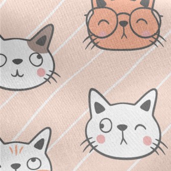 Kitten Funny Expression Jersey Backed Fleece