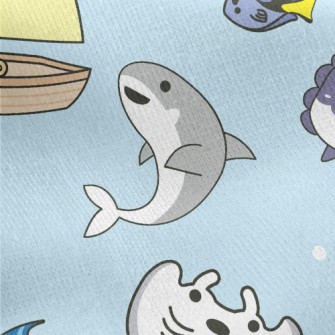 Shark Ray Sunfish Jersey Backed Fleece