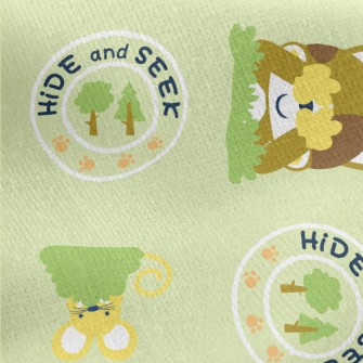 Cat And Mouse Hide And Seek Jersey Backed Fleece