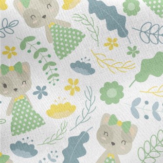 Kitten Wears Elegant Dotted Ou Jersey Backed Fleece