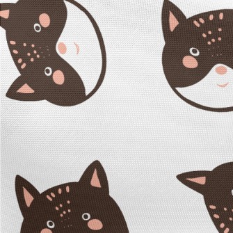Blushing Big-headed Cat Pongee
