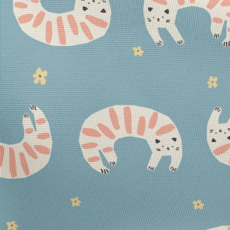 Curved Striped Cat Pongee