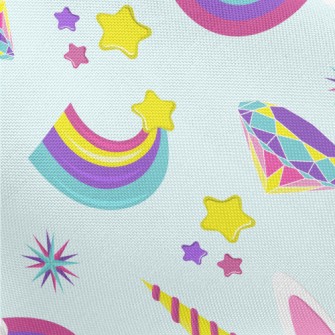 Colorful Rainbow Unicorn Pongee