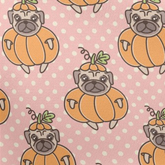Pug In Pumpkin Outfit Pongee