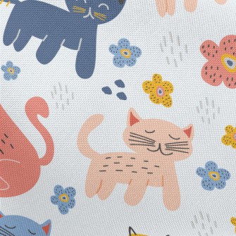 Kids Doodle Cat Pongee