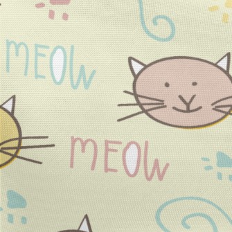 Daze Little Cat With Eyes Pongee