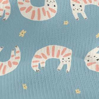 Curved Striped Cat Stretch Jersey