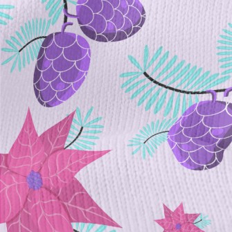 Christmas Floral Decoration Stretch Jersey