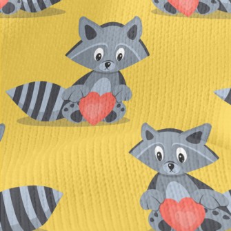 Striped Raccoon Heart Stretch Jersey