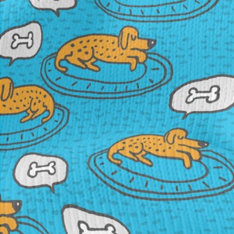 Puppy Dreams About Dog Bones Stretch Jersey