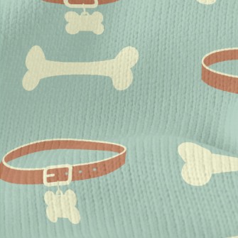 Dog Collar With Bones Stretch Jersey