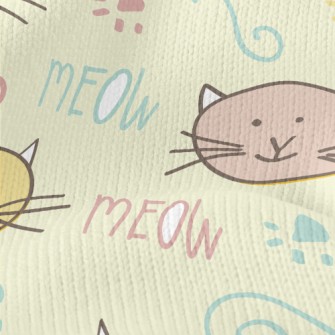 Daze Little Cat With Eyes Stretch Jersey