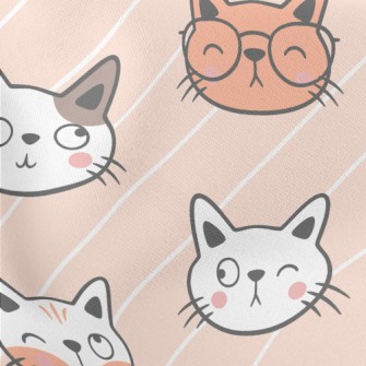 Kitten Funny Expression Lightweight Cotton Poplin